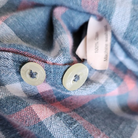 J. Crew Plaid Men's Size Medium Long Sleeve Button-up Shirt 100% Cotton - Picture 9 of 9